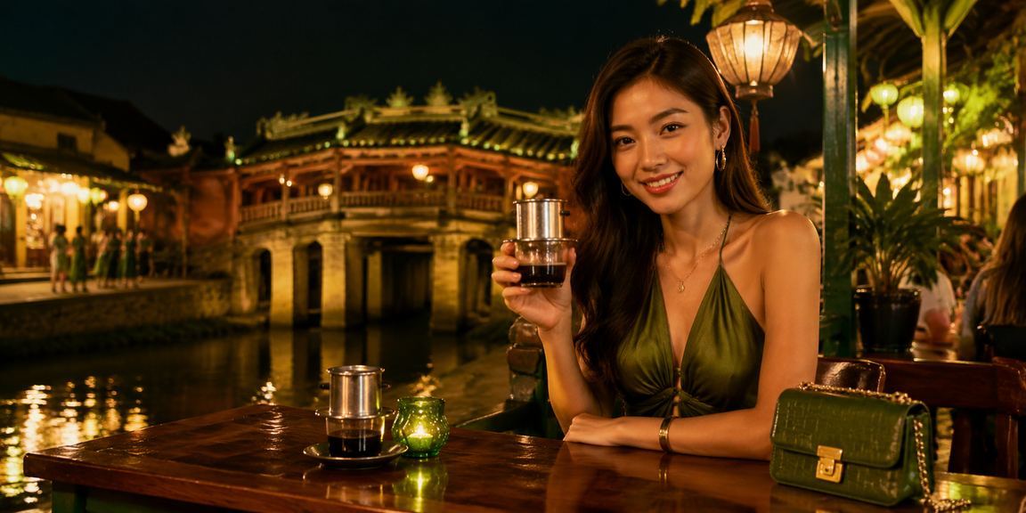 Cảnh casino kết hợp thưởng thức cafe tại Hội An