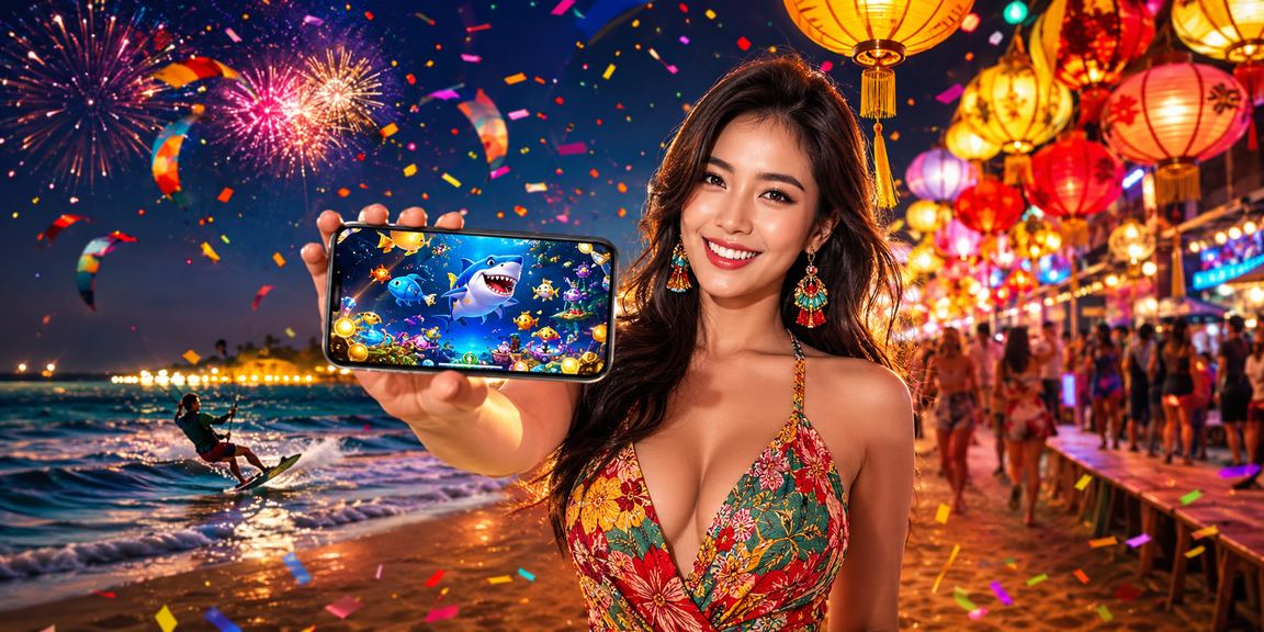 Phong cảnh chợ đêm Mui Ne sinh động với biển và thuyền câu cá